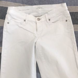 Ann Taylor loft skinny ankle white jeans